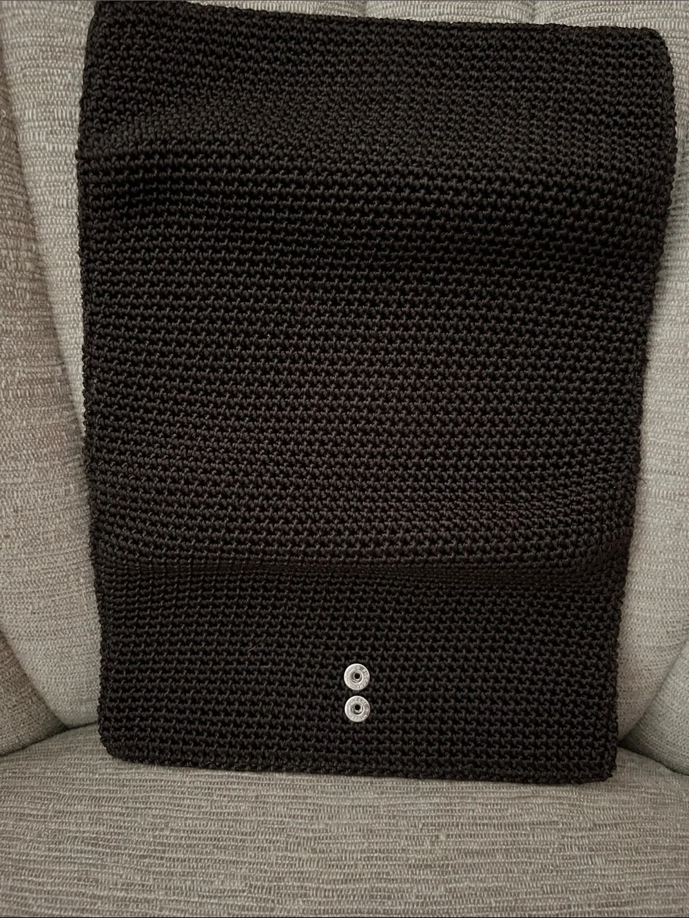 The Sak Crochet Woven Brown Wallet